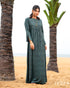 Brocaded Satin A-Line Dress 55581